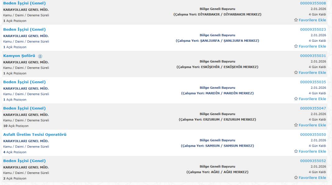 KGM 181 işçi alımı başvuru ekranı açıldı 6